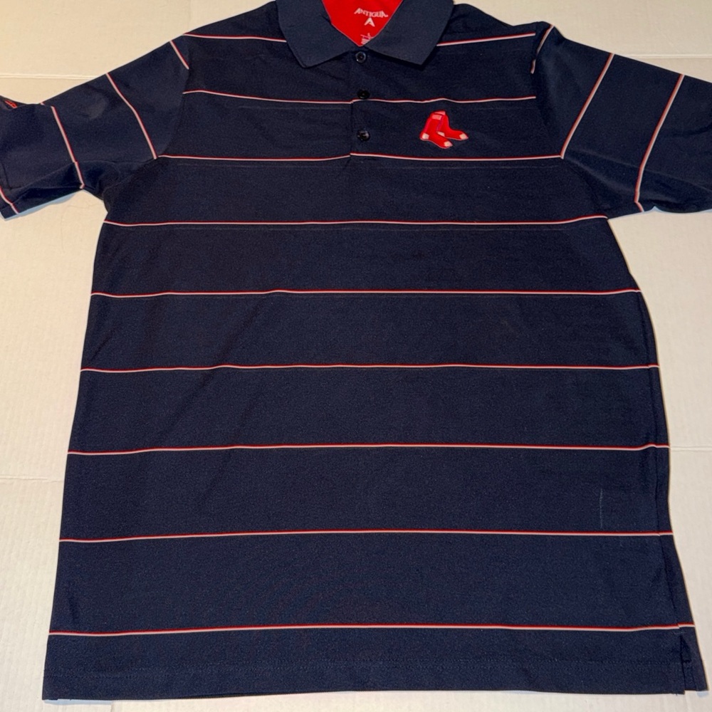 Antigua Navy Polo with Red Accents Boston Red Socks!